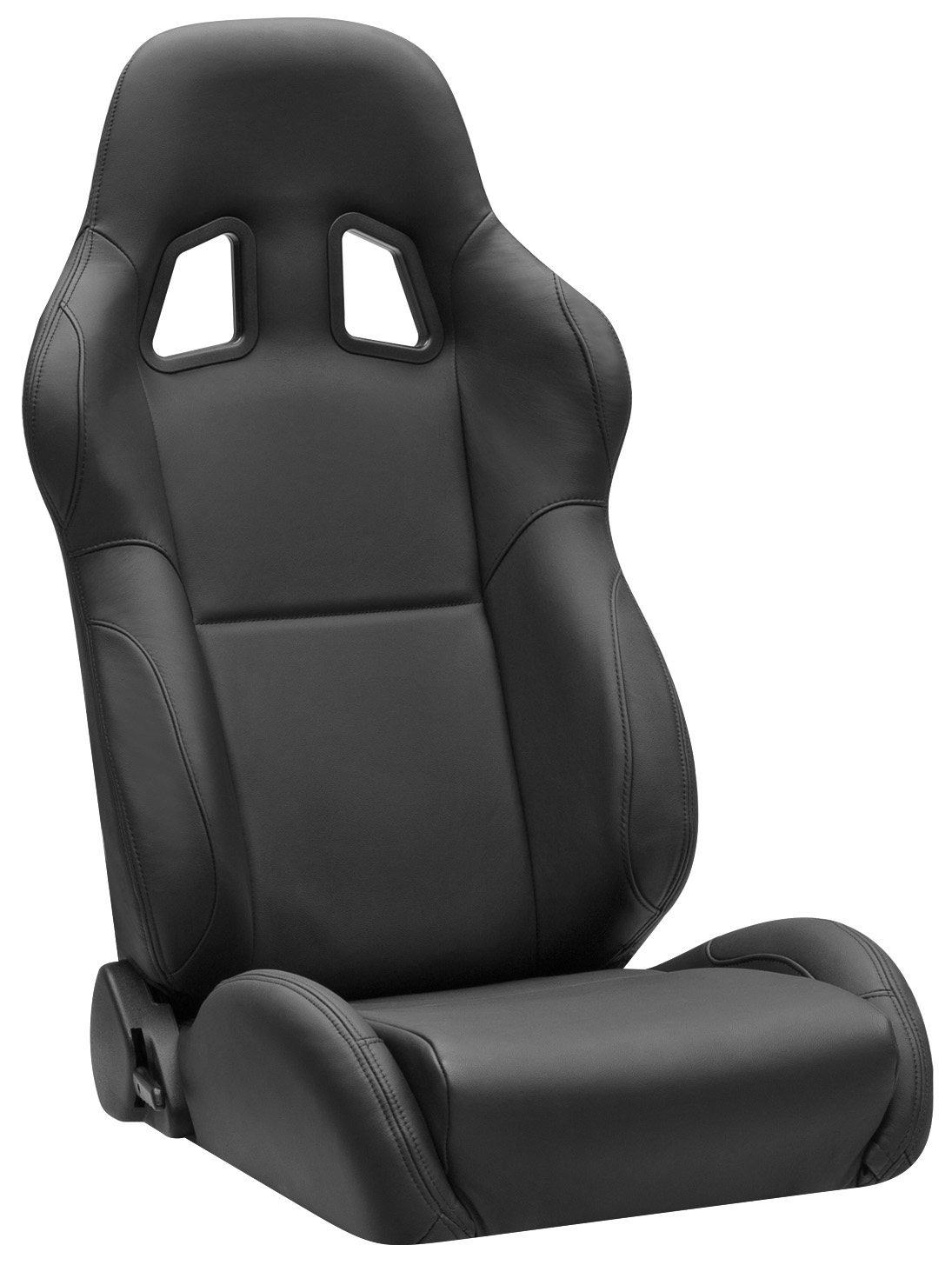 Corbeau A4 Racing Seat, Black Leather, L60091PR